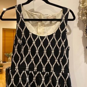 Banana republic black and white dress